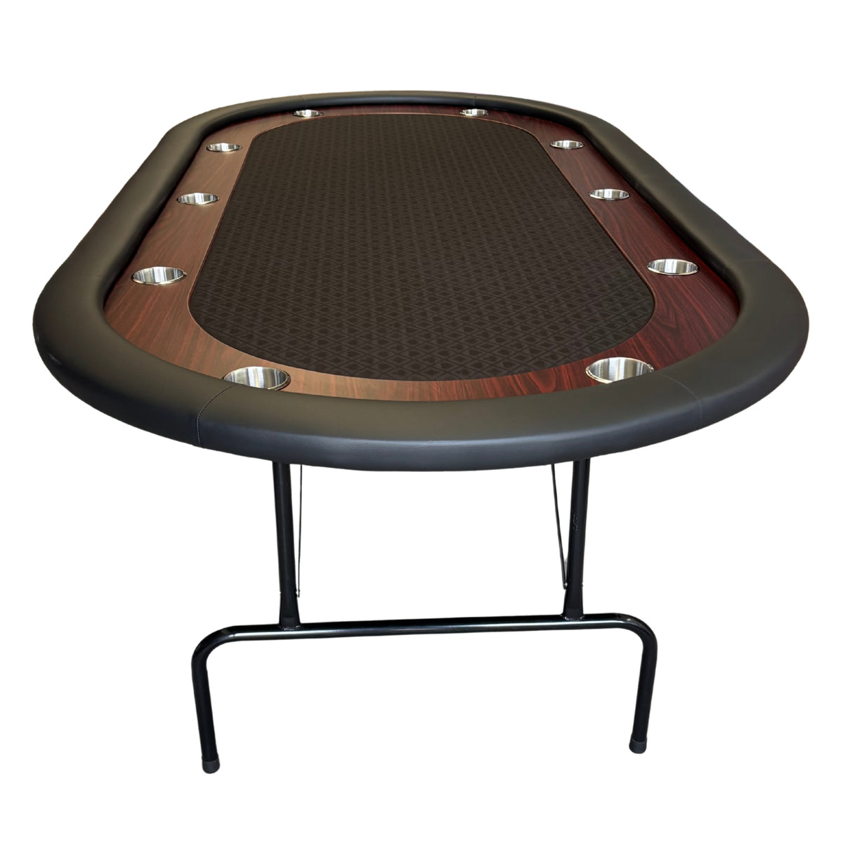 Black-felt poker table — table construction detail