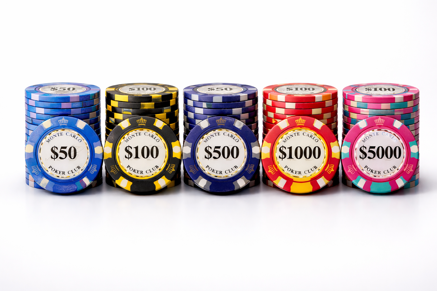 Monte Carlo 200pc Premium Clay Poker Chip Set with Aluminium Case – 14g 3-Tone chips in red, white and blue, New Zealand
