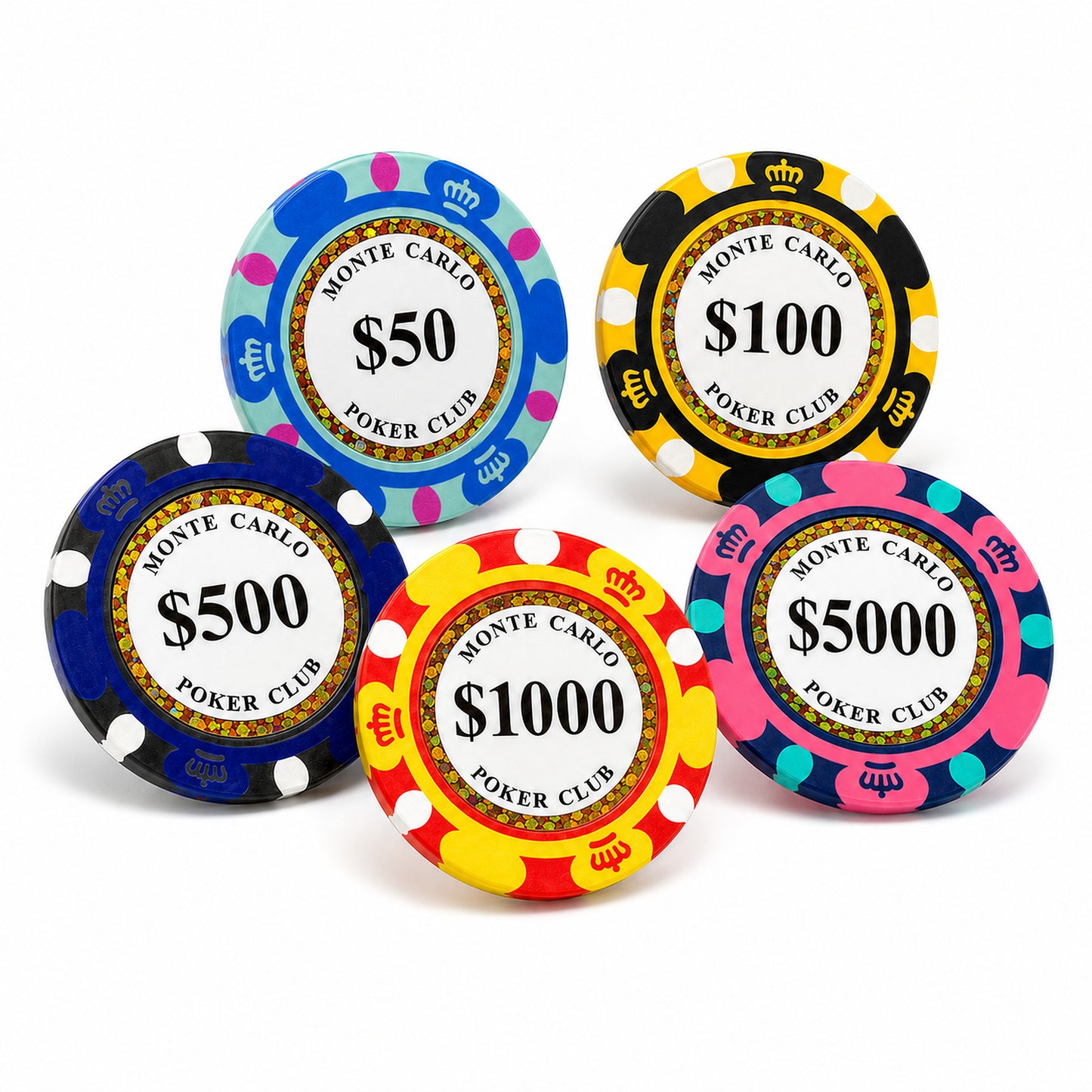 Monte Carlo 300pc Clay Poker Chip Set | 14g Casino-Grade with Aluminium Case