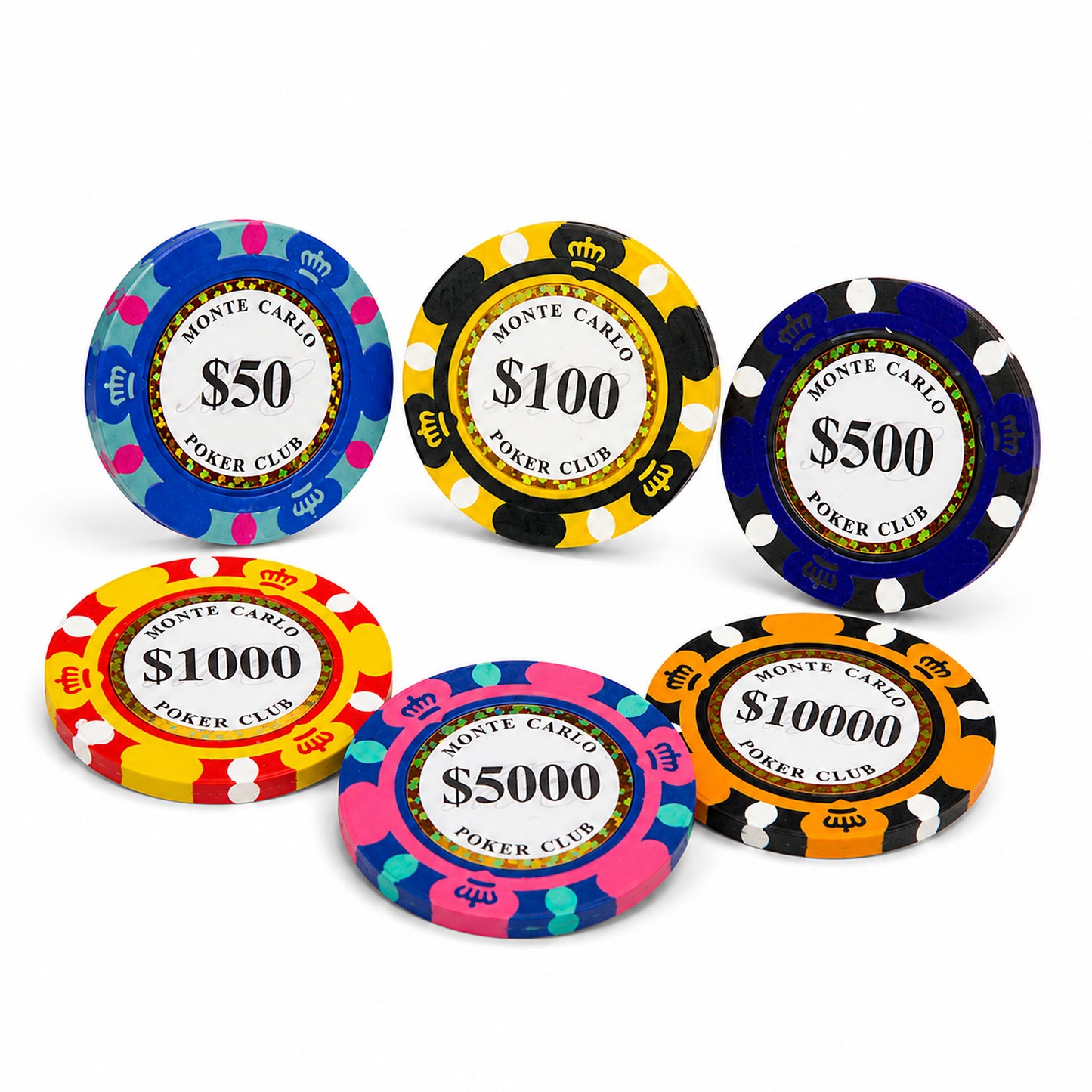 Monte Carlo 500pc Clay Poker Chip Set | 14g Casino-Grade with Aluminium Case