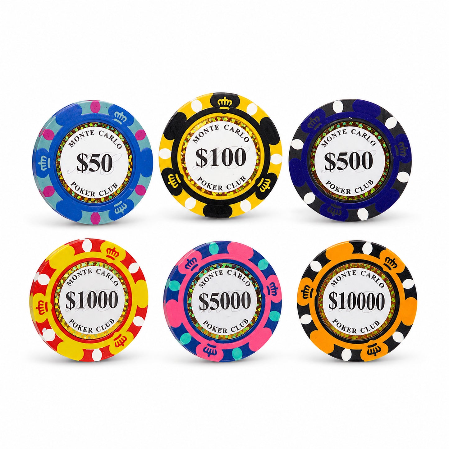 Monte Carlo 500pc Clay Poker Chip Set | 14g Casino-Grade with Aluminium Case