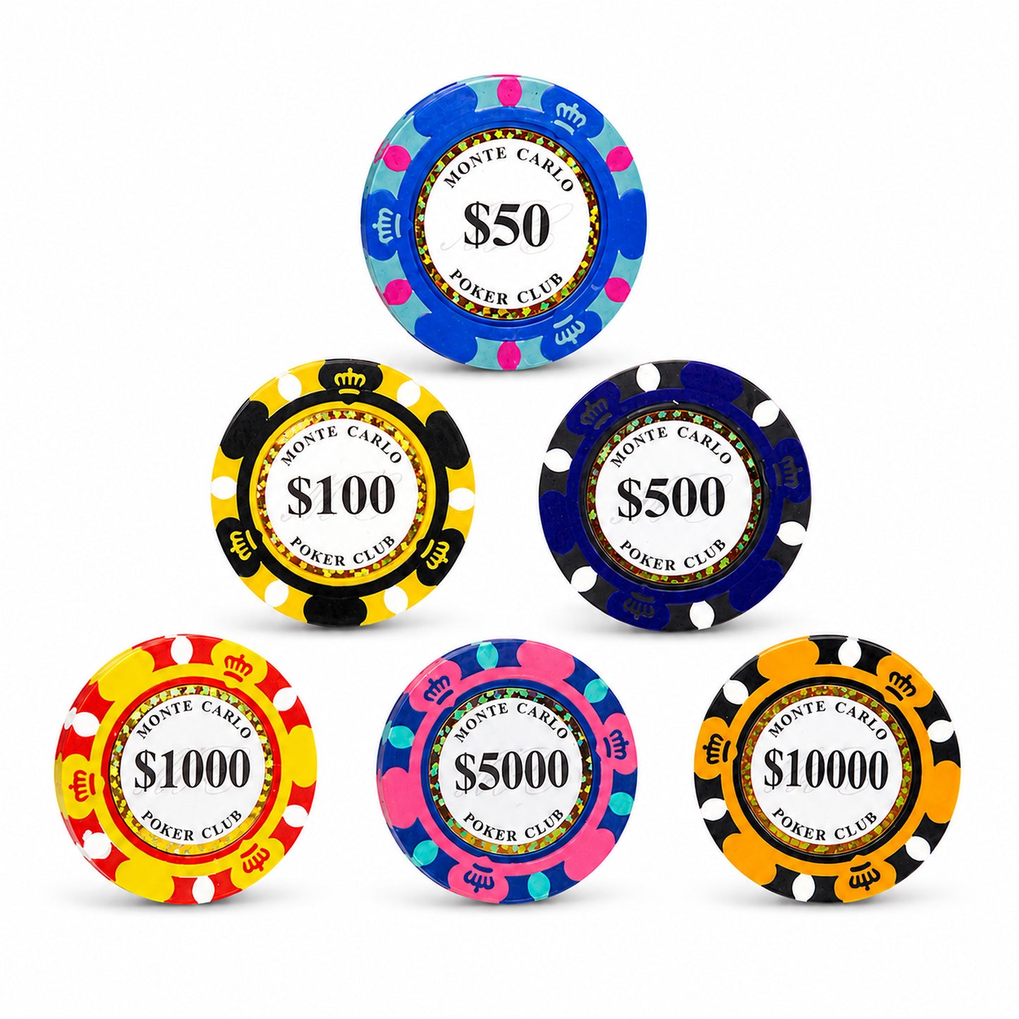 Monte Carlo 500pc Clay Poker Chip Set | 14g Casino-Grade with Aluminium Case